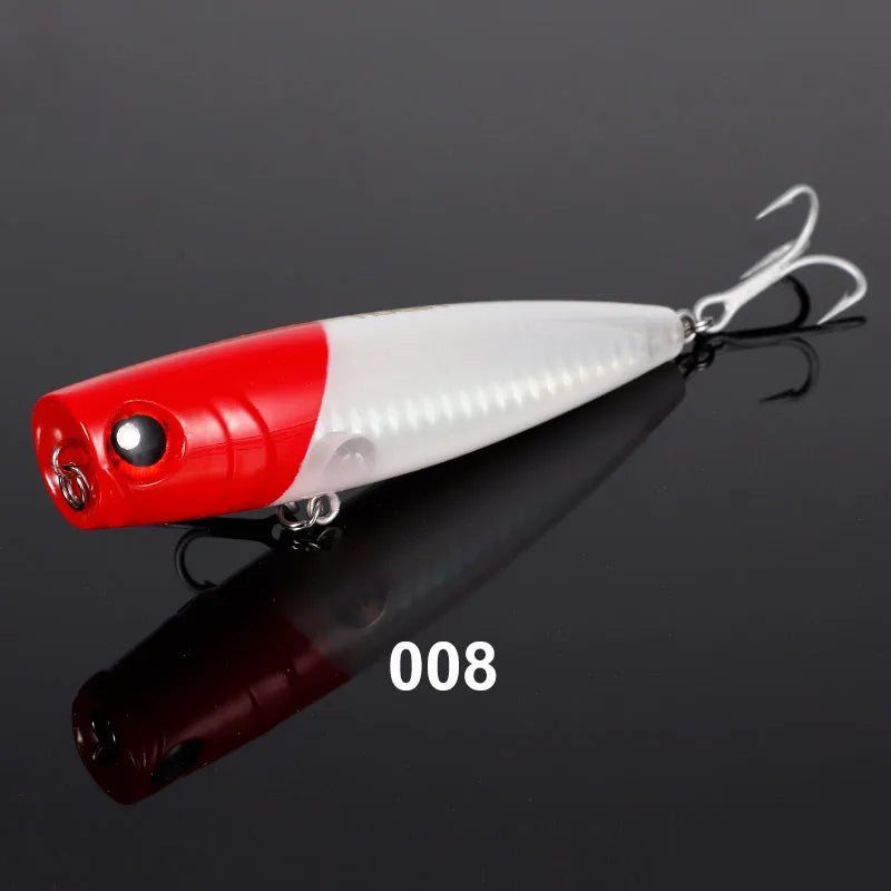 105mm 24g Topwater Popper Fishing Lures Wobblers Long Casting