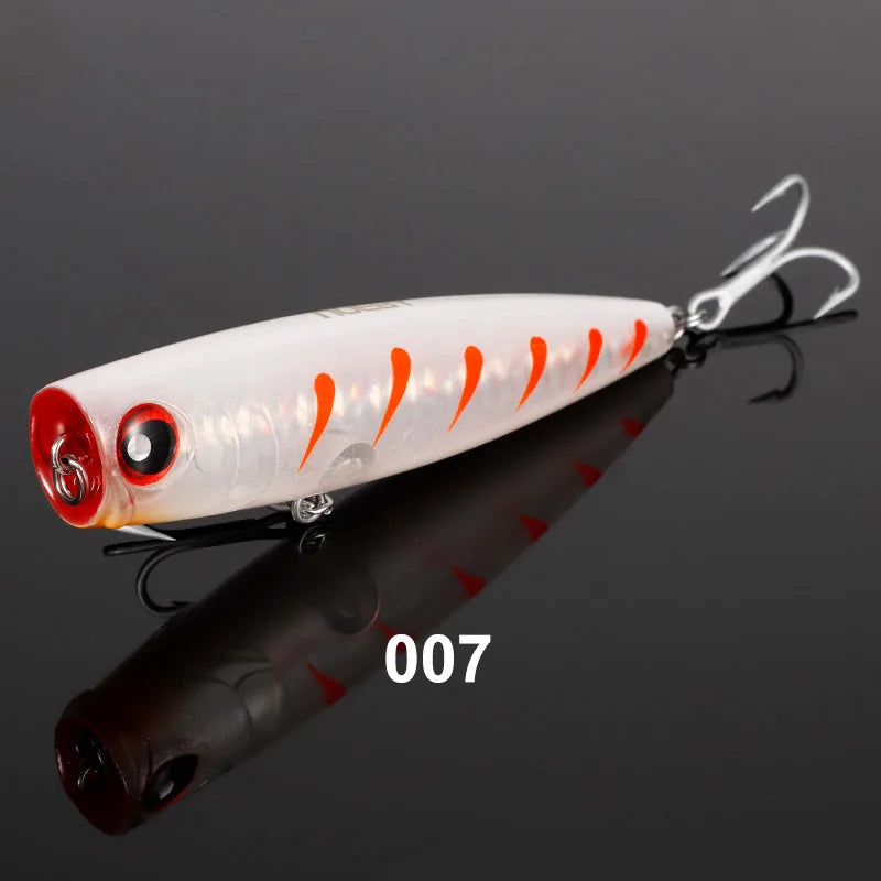 105mm 24g Topwater Popper Fishing Lures Wobblers Long Casting