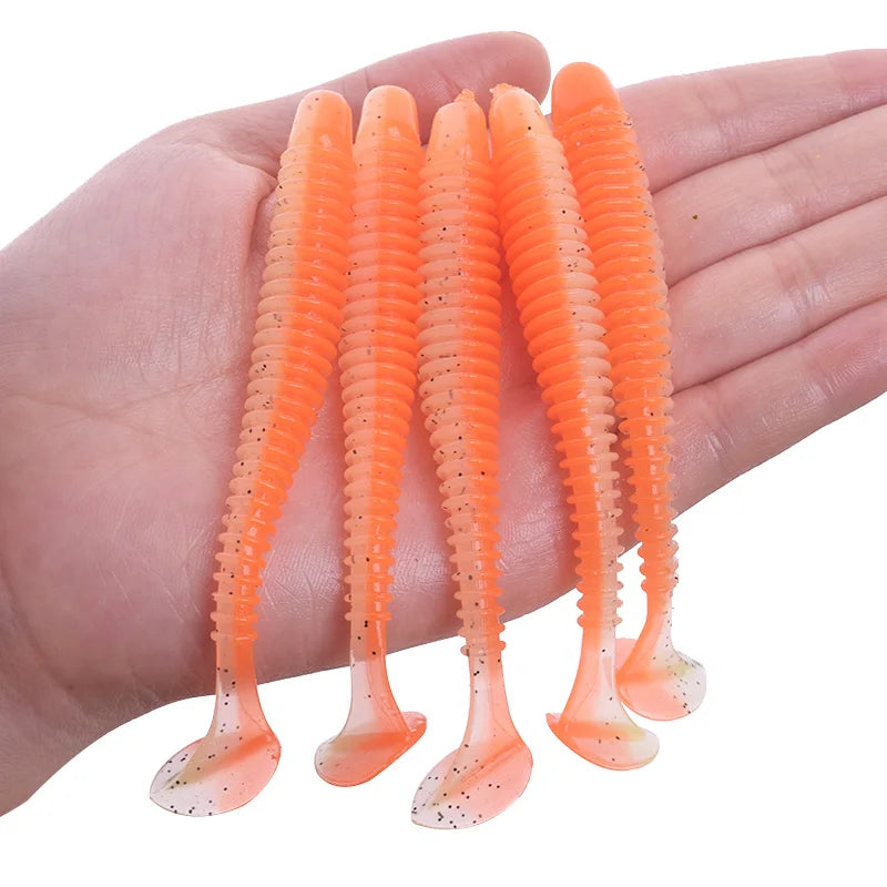 Fishing Worm Soft Lures Jig Wobblers 5cm 7cm 9cm