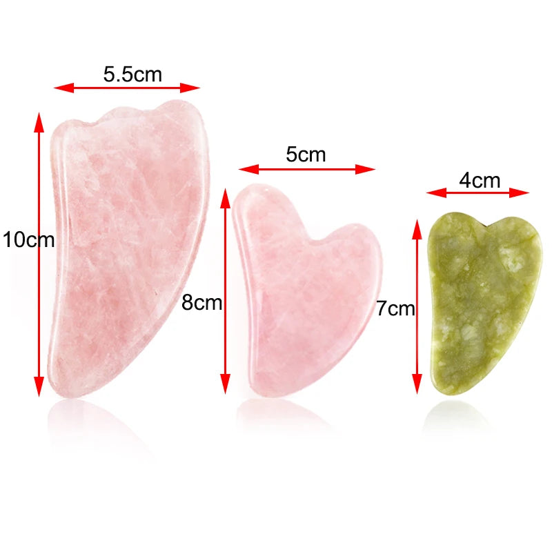 Natural Rose Jade Gua Sha Gouache Scraper