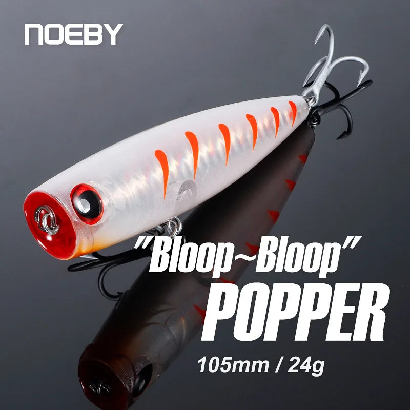 105mm 24g Topwater Popper Fishing Lures Wobblers Long Casting