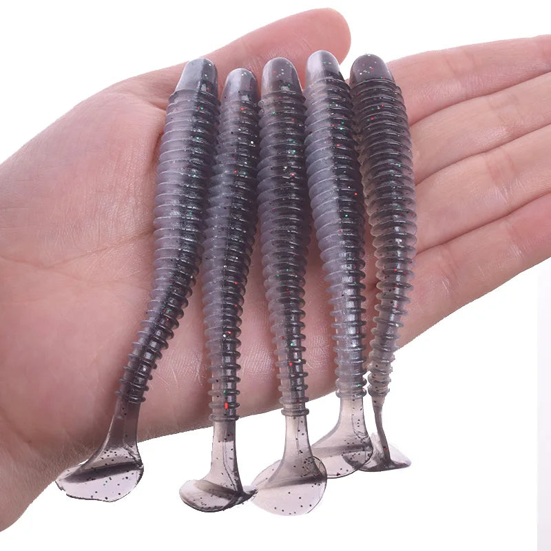 Fishing Worm Soft Lures Jig Wobblers 5cm 7cm 9cm