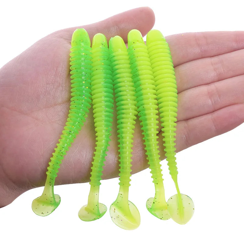 Fishing Worm Soft Lures Jig Wobblers 5cm 7cm 9cm