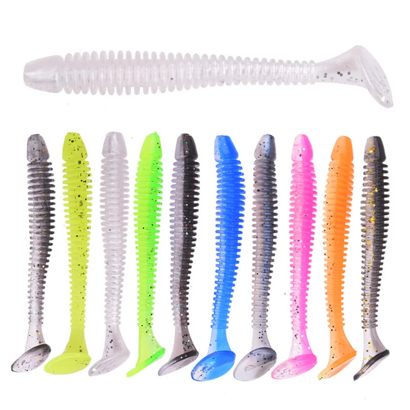 Fishing Worm Soft Lures Jig Wobblers 5cm 7cm 9cm