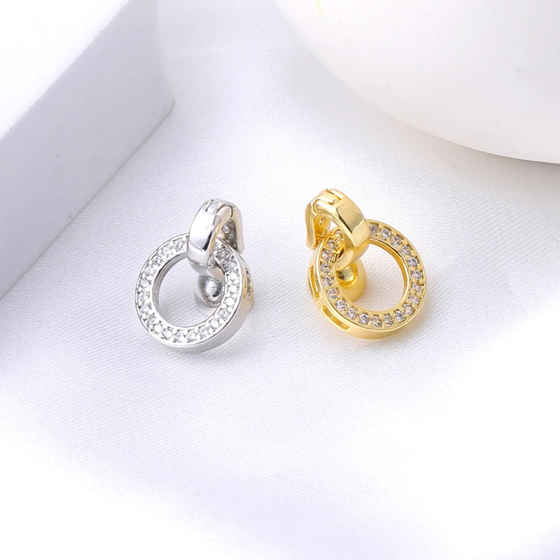 Handmade Jewelry Findings Cubic Zirconia Fastener Clasps Connectors Accessories For Fashion