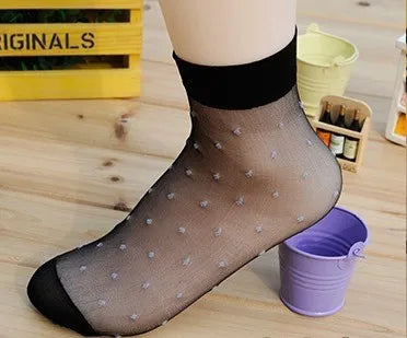 100pcs=50 pairs/lot  Women nylon silk Socks, cheap, high qualtiy, cool, crystal, ladies,