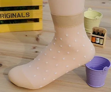 100pcs=50 pairs/lot  Women nylon silk Socks, cheap, high qualtiy, cool, crystal, ladies,