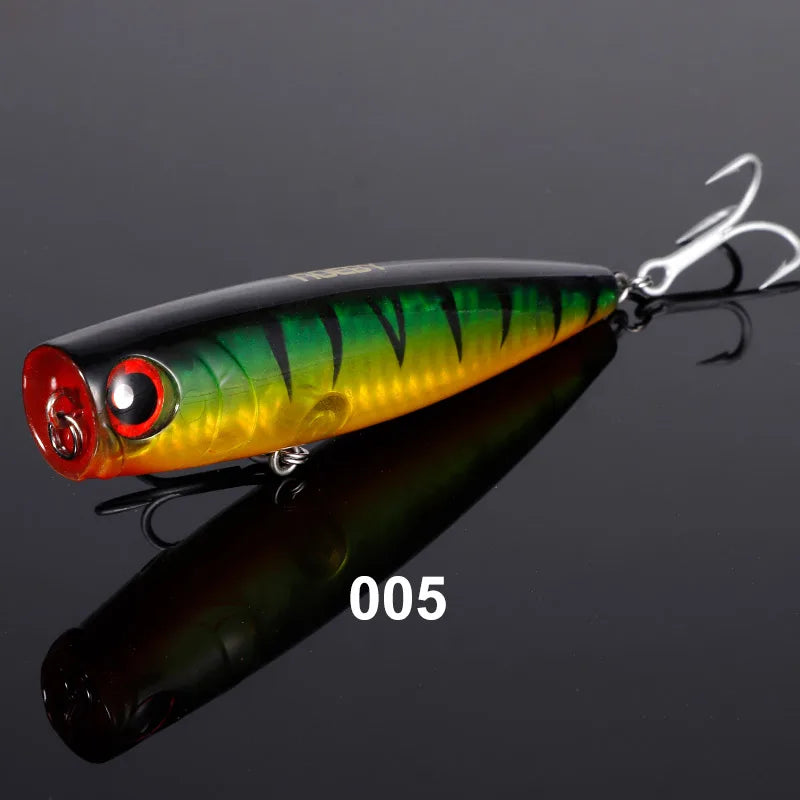 105mm 24g Topwater Popper Fishing Lures Wobblers Long Casting