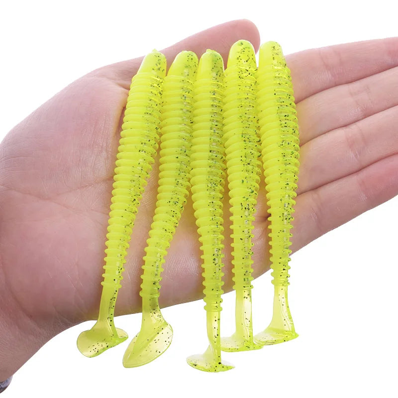 Fishing Worm Soft Lures Jig Wobblers 5cm 7cm 9cm