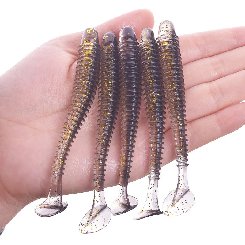 Fishing Worm Soft Lures Jig Wobblers 5cm 7cm 9cm