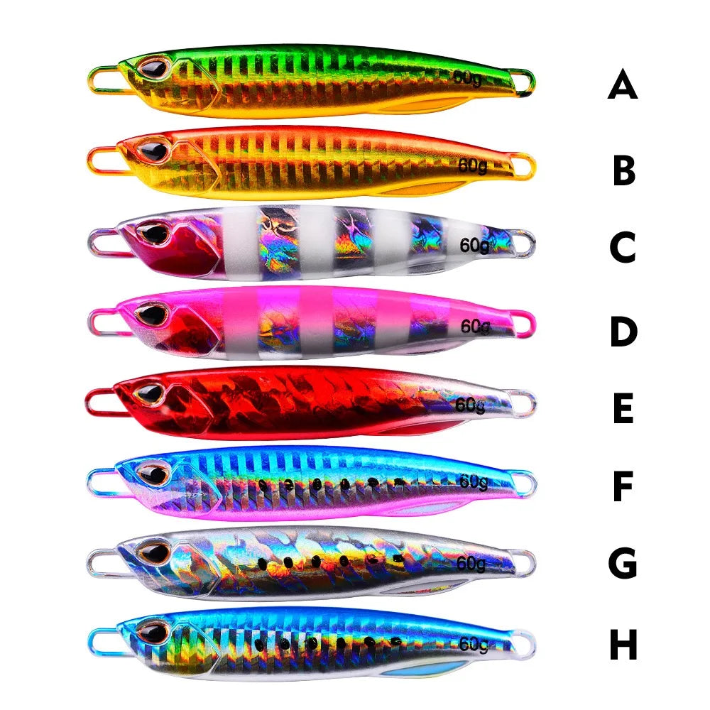 Hot Metal Jig Fishing Lure Weights 10g-60g