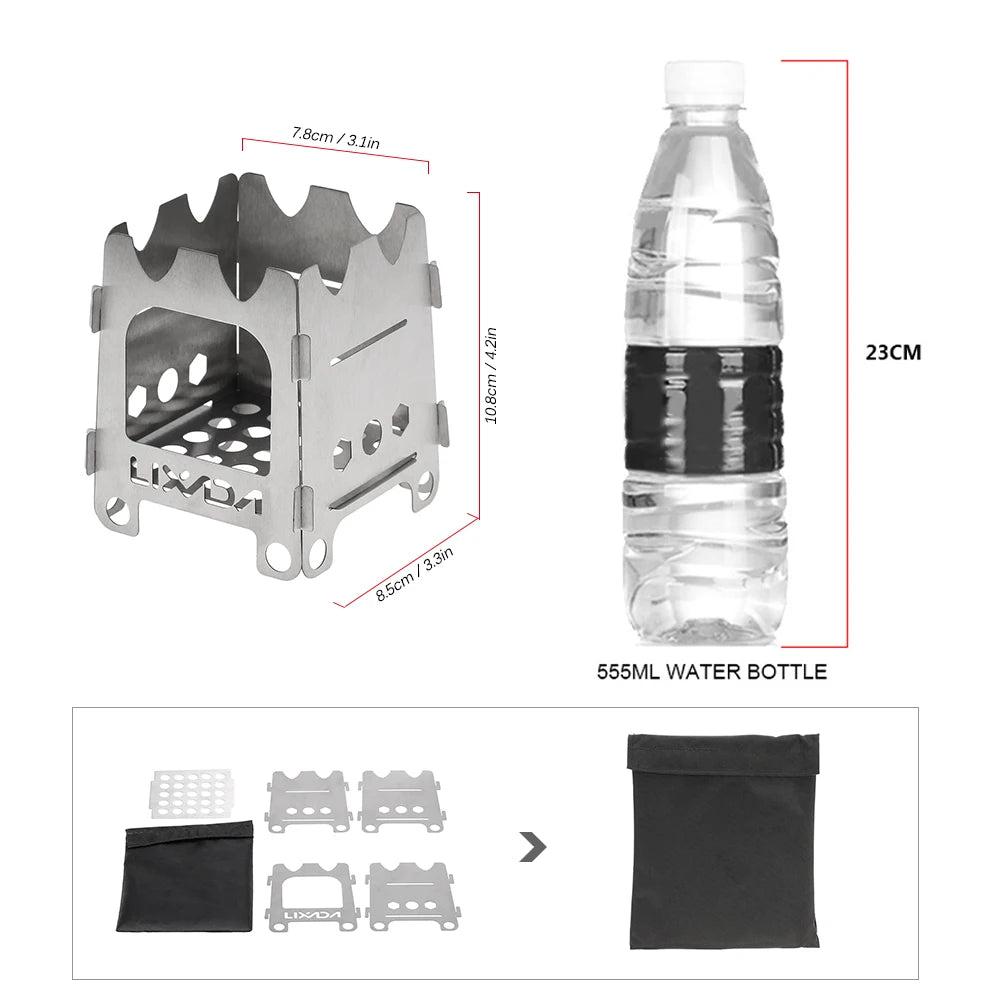 Ultralight Titanium Stove Portable Folding Wood Stove