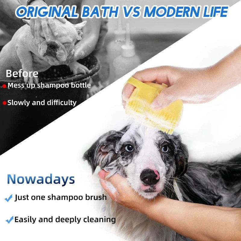 Pet Dog Shampoo Brush 2.7oz 80ml Cat Massage