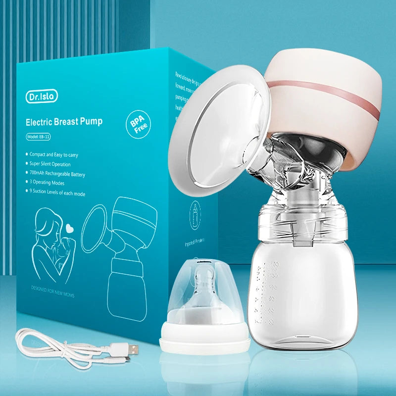 Dr.isla Portable Electric Breast Pump USB Chargable مضخّة الرضاعة، نوعية طبية ممتازة