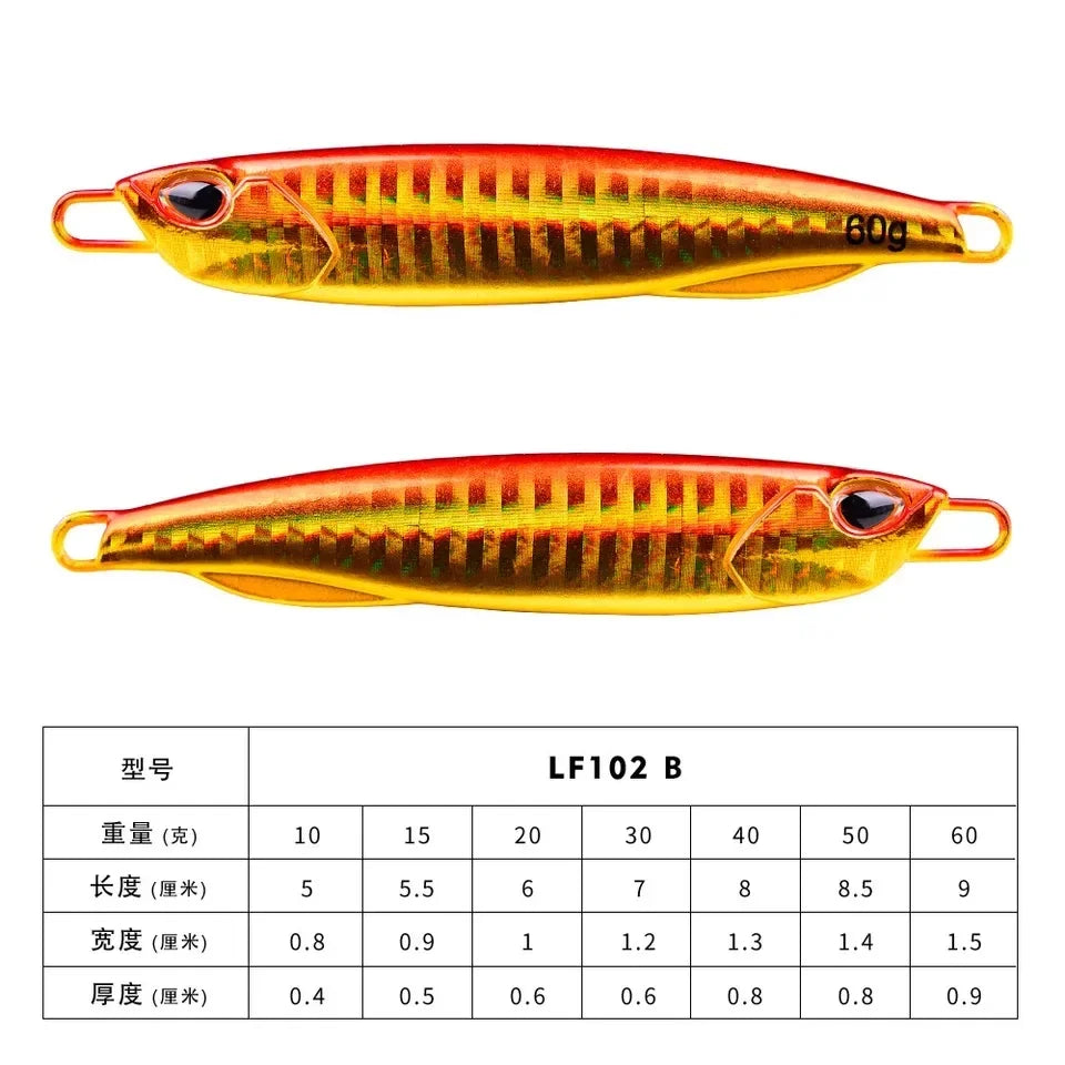 Hot Metal Jig Fishing Lure Weights 10g-60g