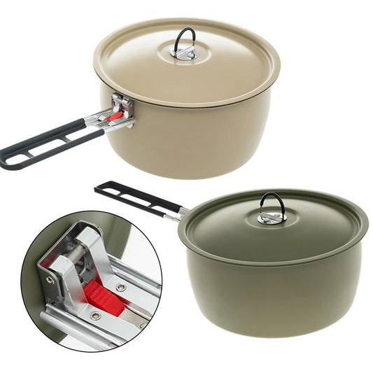 Aluminum Alloy Camping Cookware Portable Frying Pan Compact Frying Pan For Hiking