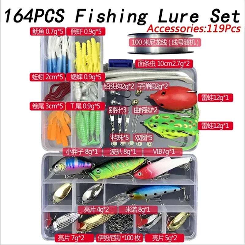 Fishing Lure Kit Soft and Hard Bait Set