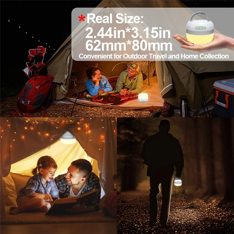 LV10 Outdoor LED Camping Flashlight 230 Hours Rechargeable Camping Lantern with Magnet Lighting Fixture