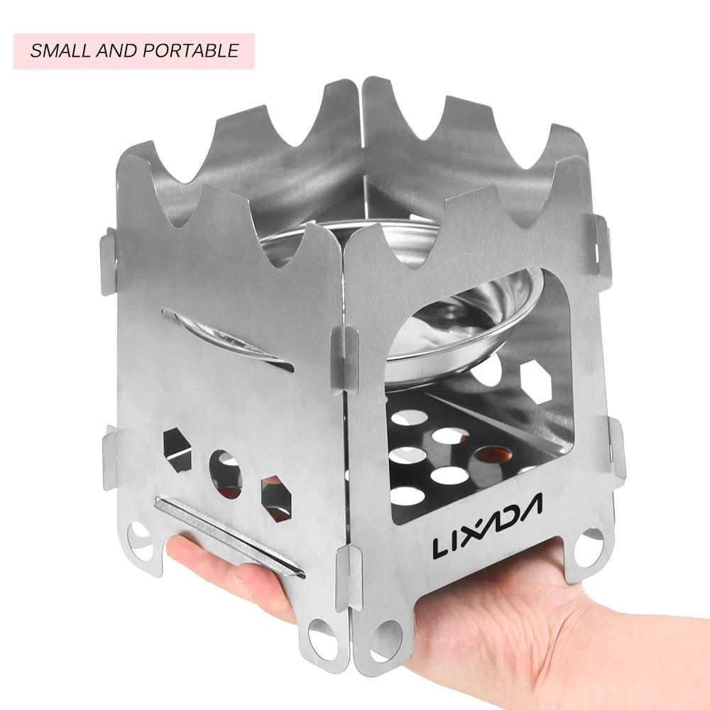 Titanium Outdoor Camping Stove Portable Ultralight Folding Wood Stove Pocket Stove Camping Fishing Hiking