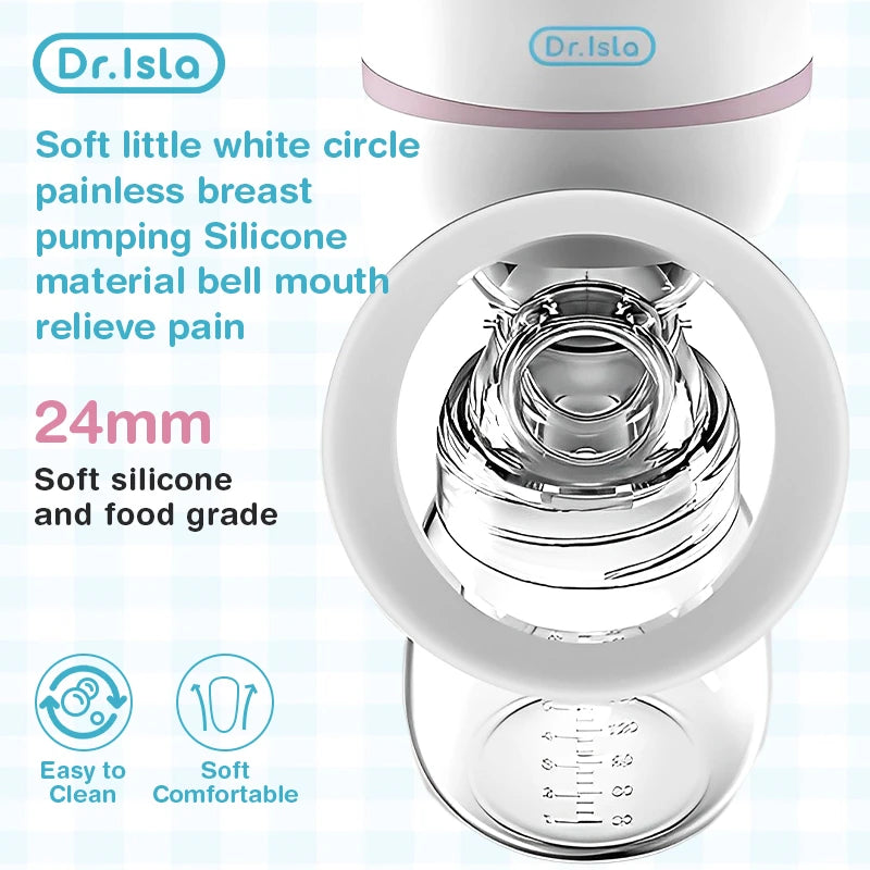 Dr.isla Portable Electric Breast Pump USB Chargable مضخّة الرضاعة، نوعية طبية ممتازة