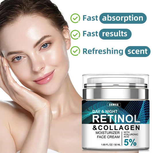 Retinol Collagen Face Cream 50ml Moisturizer with Hyaluronic Acid