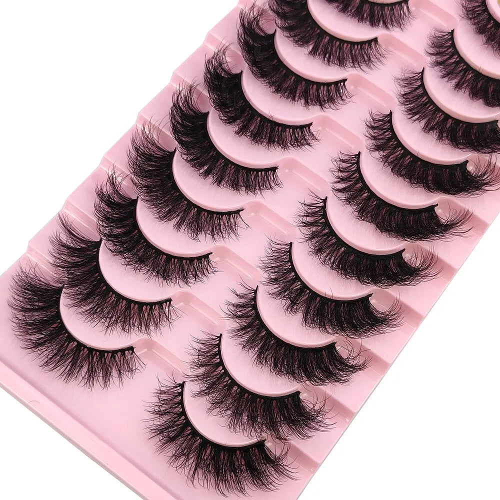 New 10 Pairs 3D Faux Mink Lashes