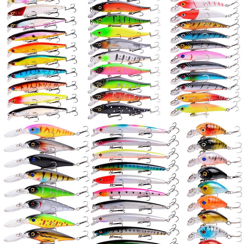 3/5/8Pcs Random Minnow Fishing Lure set High Quality Swimming Bait it