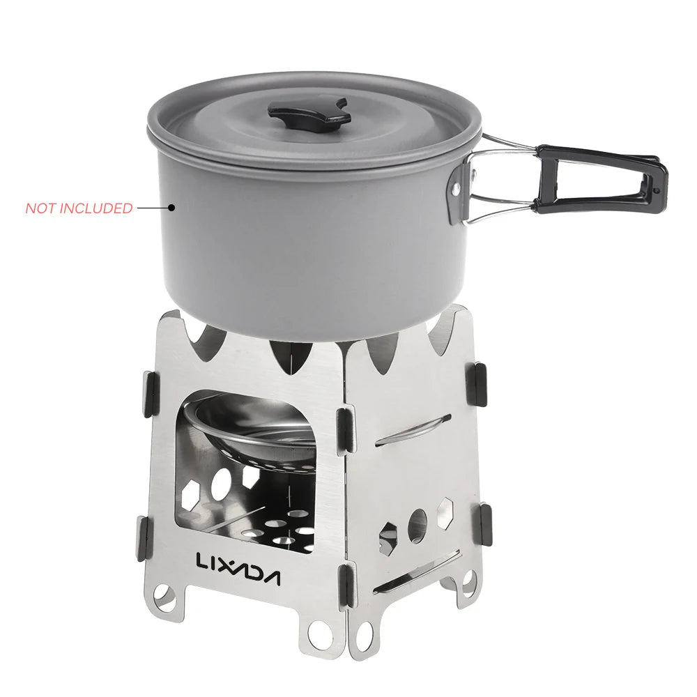 Titanium Outdoor Camping Stove Portable Ultralight Folding Wood Stove Pocket Stove Camping Fishing Hiking