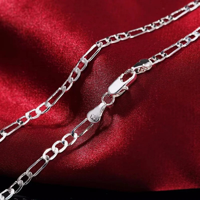 40-75cm 925 Sterling silver 4MM chain