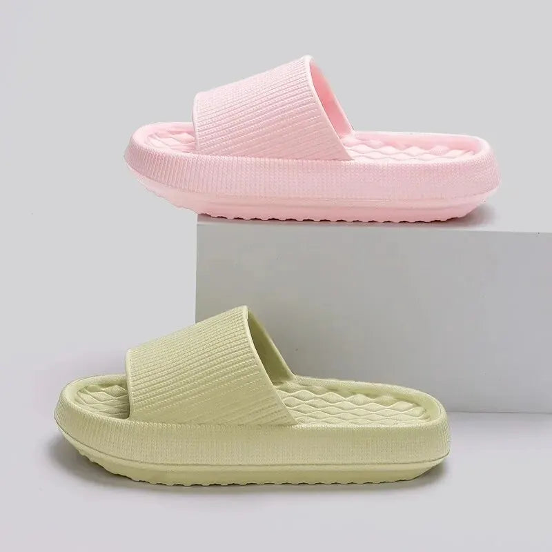 4cm Thick Platform Pillow Slippers Women