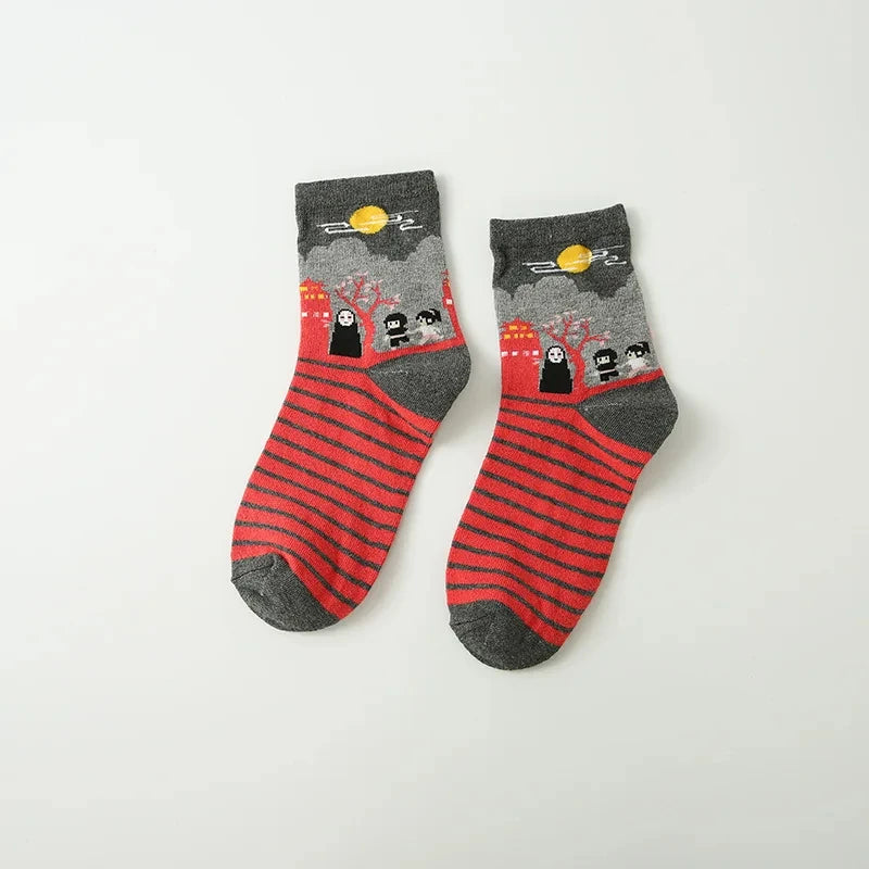 Anime Socks Big Cat Calcifer Cartoon Socks