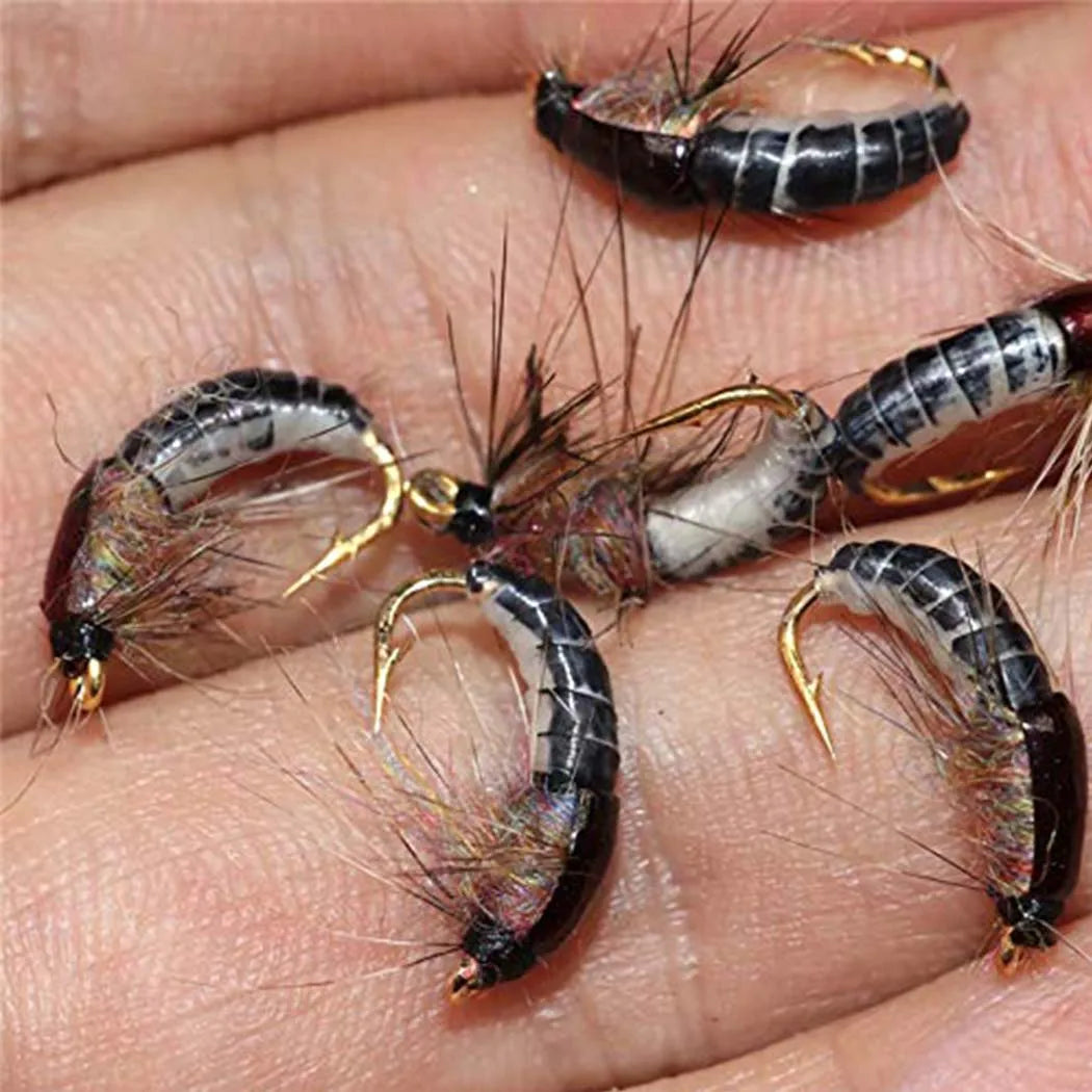 6/12Pcs #10  Artificial Insect Lures Fishing Hook Baits