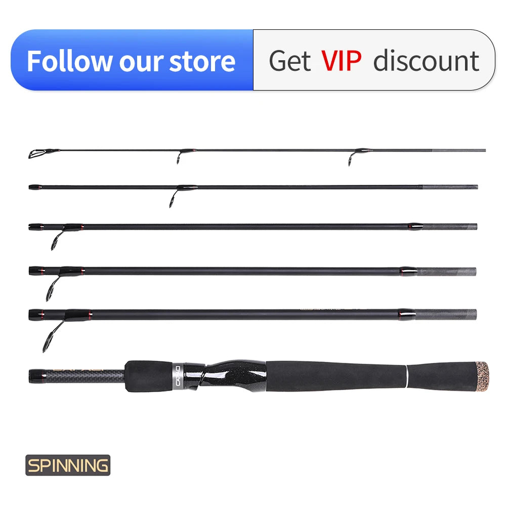 Professional Carbon Lure Fishing Fiber UltraLight Spinning Casting