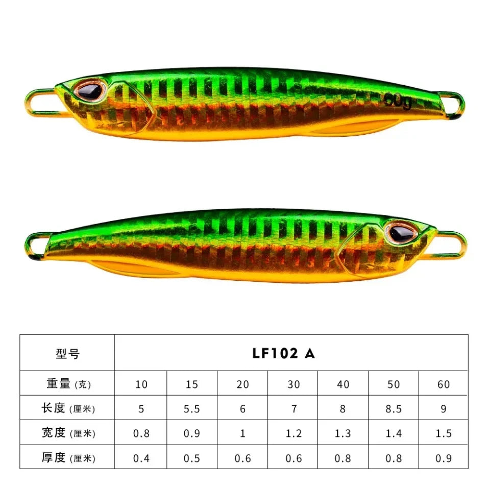 Hot Metal Jig Fishing Lure Weights 10g-60g