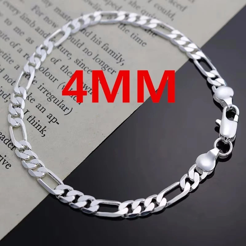 40-75cm 925 Sterling silver 4MM chain