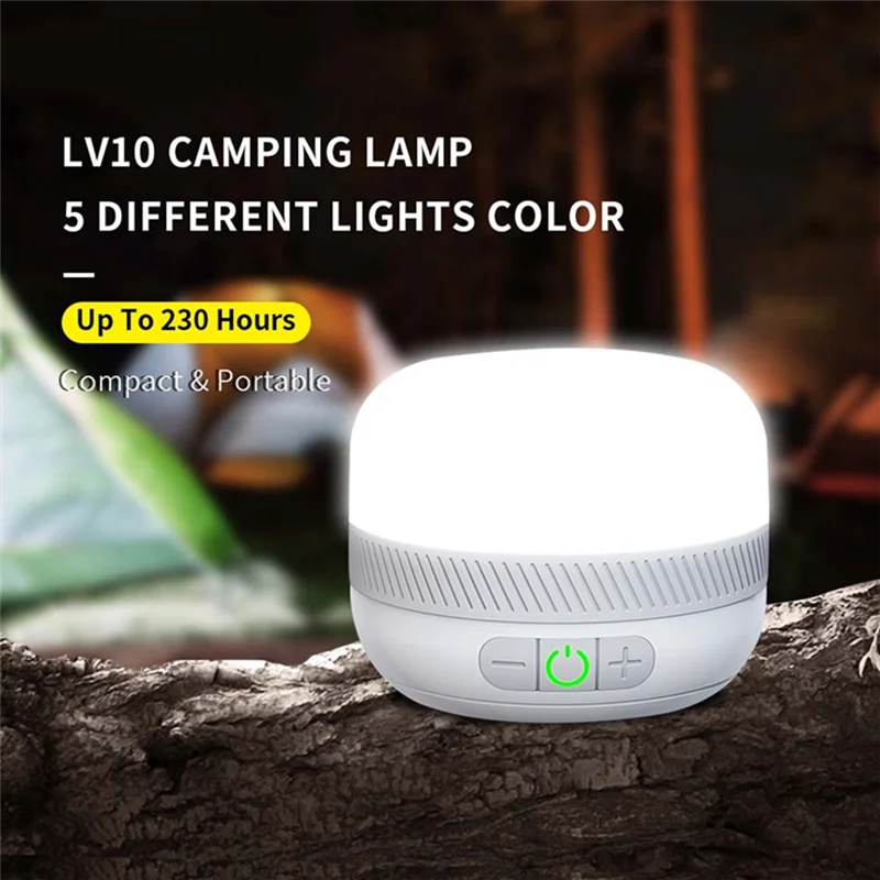 LV10 Outdoor LED Camping Flashlight 230 Hours Rechargeable Camping Lantern with Magnet Lighting Fixture