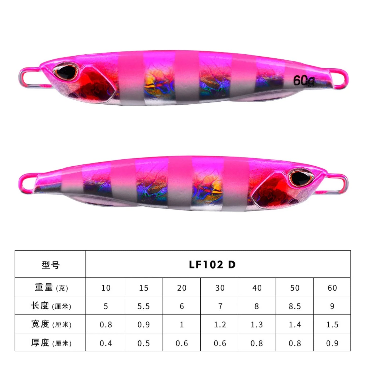 Hot Metal Jig Fishing Lure Weights 10g-60g