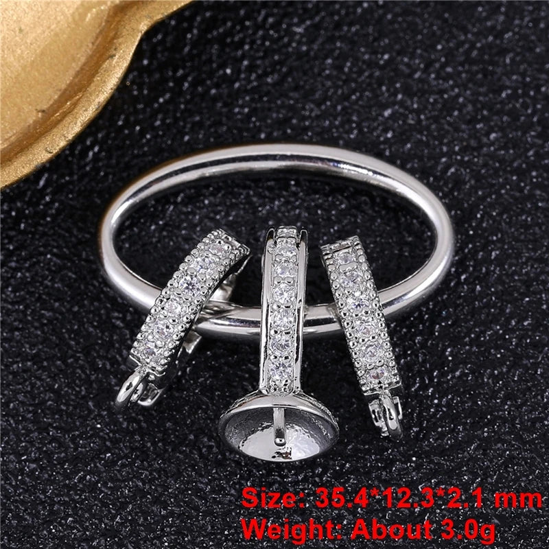 18K Gold Silver Plated Creative Fastener Lock Closure Clasps Supplies