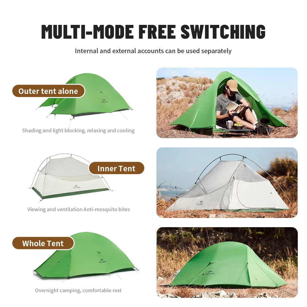 Cloud Up Base Camping Tent 1 2 Person Lightweight Waterproof