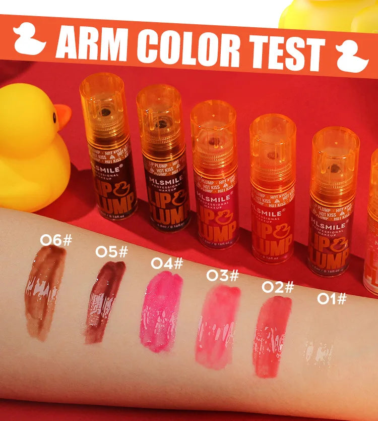 Plump Lip Oil Moisturizing Lip Gloss Mirror Water nature long-lasting  Gloss, Pearl Lip Glaze Set