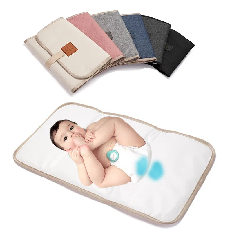 Foldable Washable Compact Travel Nappy Changing Mat غطاء تغيير الحفاضات للرّضع، ممتازة وسهلة الغسل