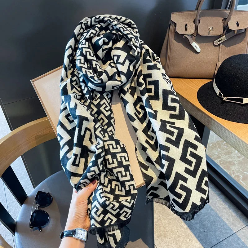 Classic Fashion Double Colors Acrylic  Scarf