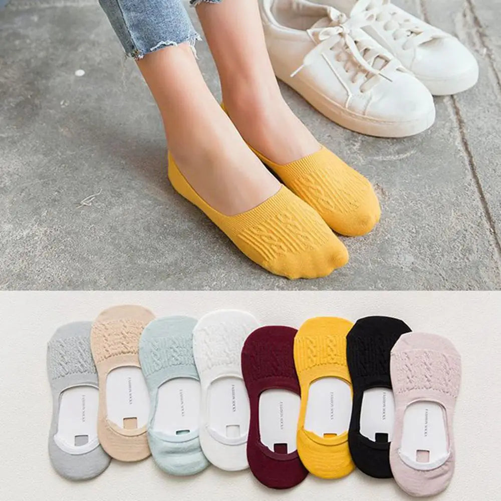 Women Invisible Non-slip Low Cut Socks Casual Cotton Breathable Ankle Boat Socks Cotton sock