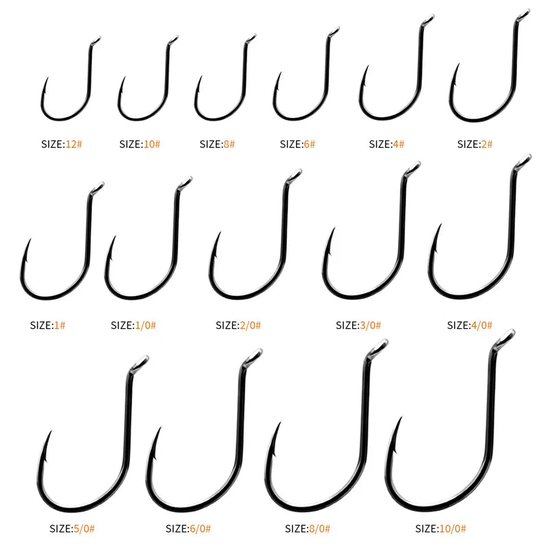 15Pcs Fishing Hooks High Carbon Steel