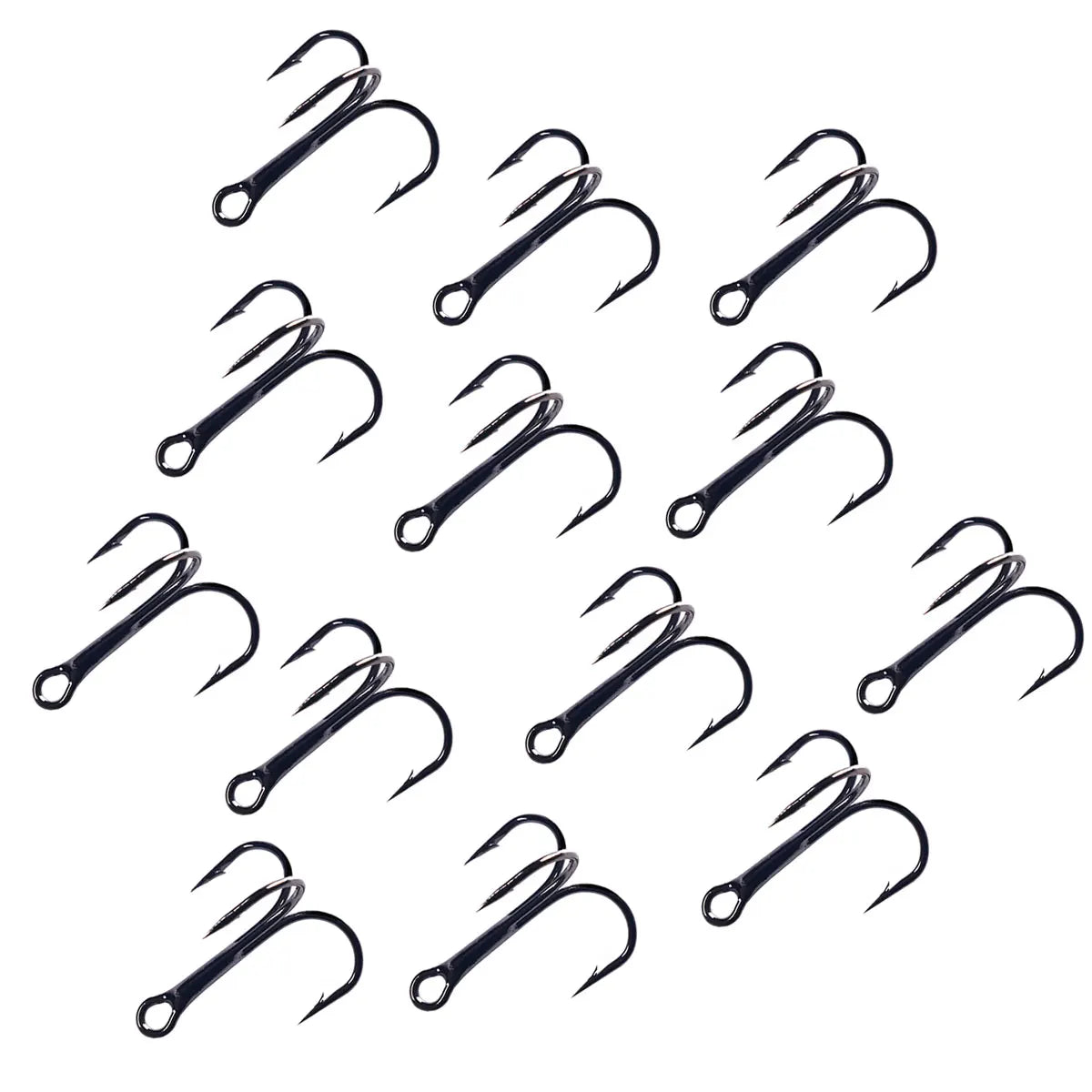 20pc High Carbon Steel Treble Fishing Hooks