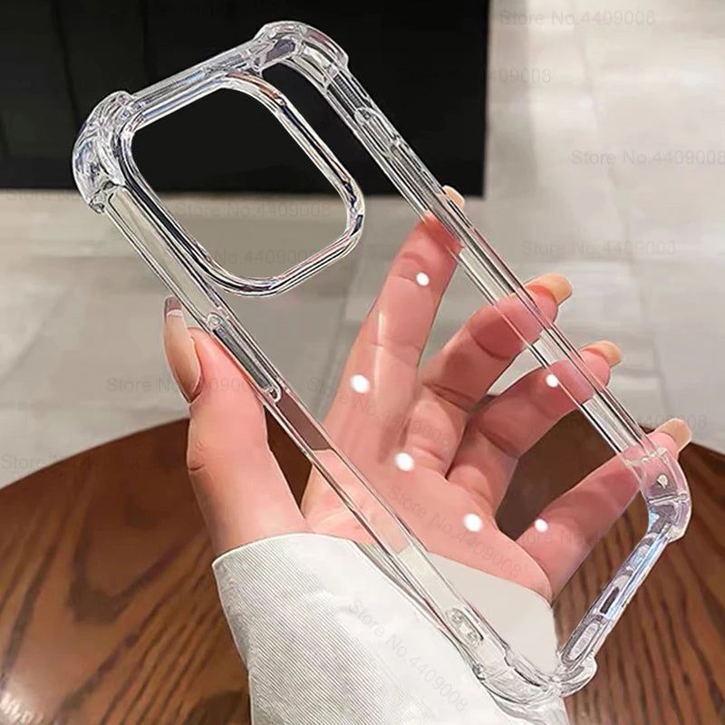 Luxury Shockproof Transparent Case For iPhone