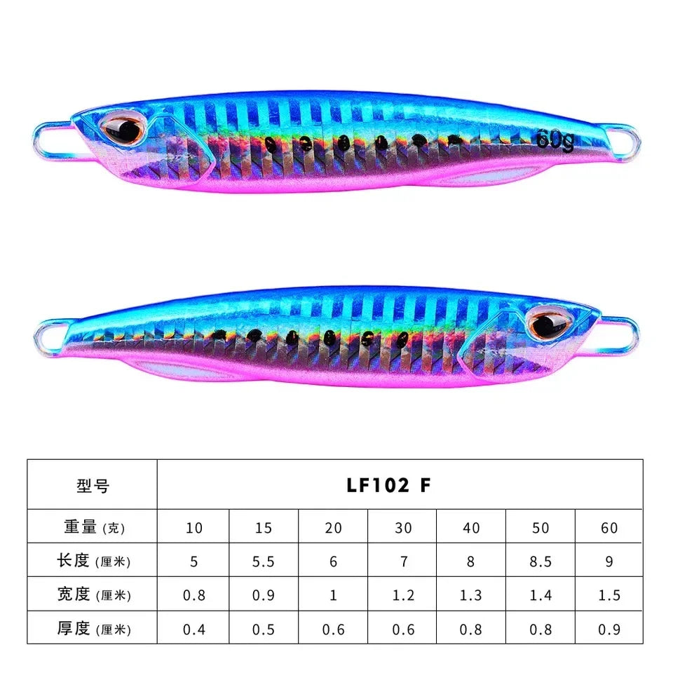 Hot Metal Jig Fishing Lure Weights 10g-60g