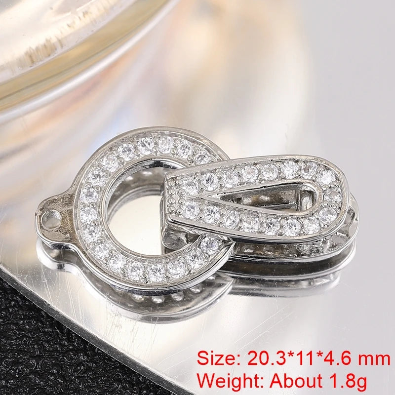 18K Gold Silver Plated Creative Fastener Lock Closure Clasps Supplies