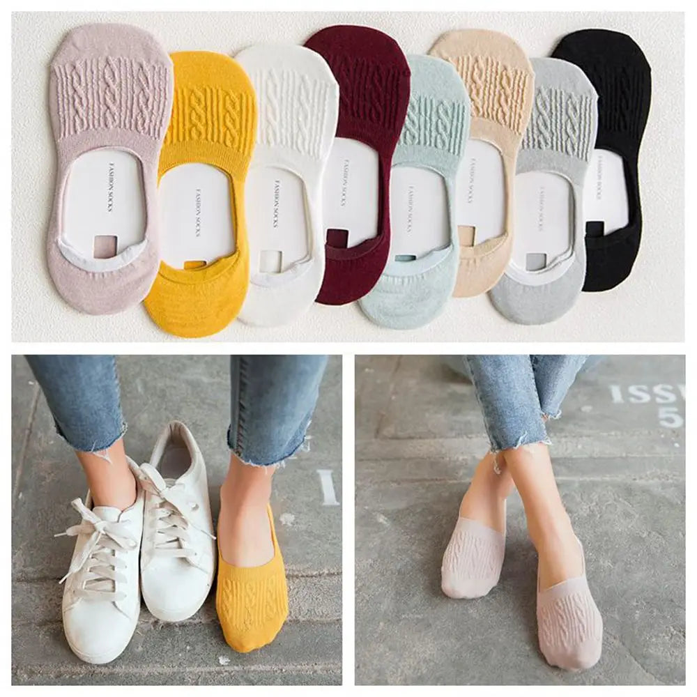 Women Invisible Non-slip Low Cut Socks Casual Cotton Breathable Ankle Boat Socks Cotton sock