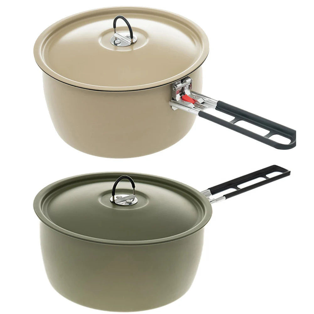 Aluminum Alloy Camping Cookware Portable Frying Pan Compact Frying Pan For Hiking